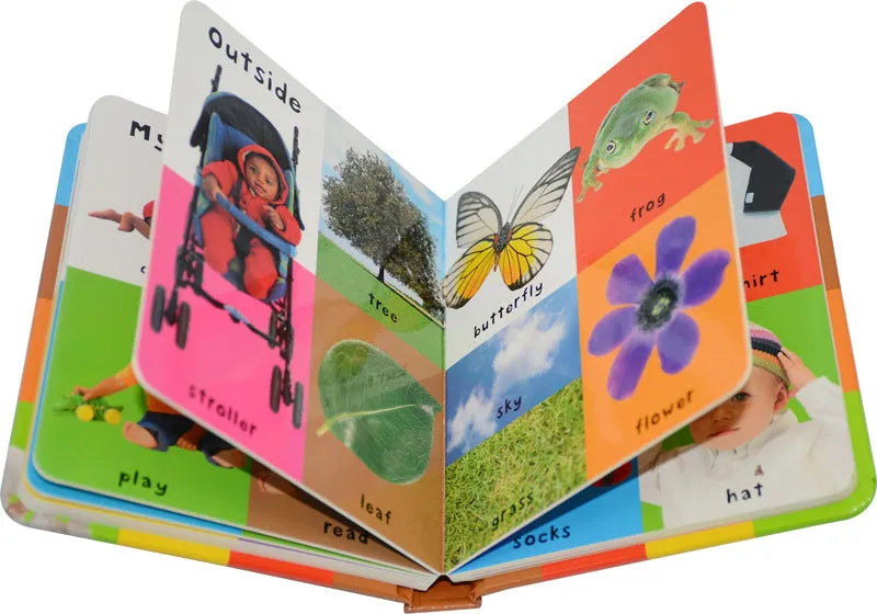 English original first words cardboard book with animal and truck themes for toddler learning