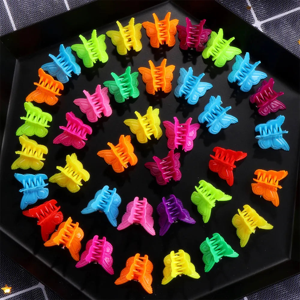 Colour mini hair clips plastic snappers for hair sectioning and styling