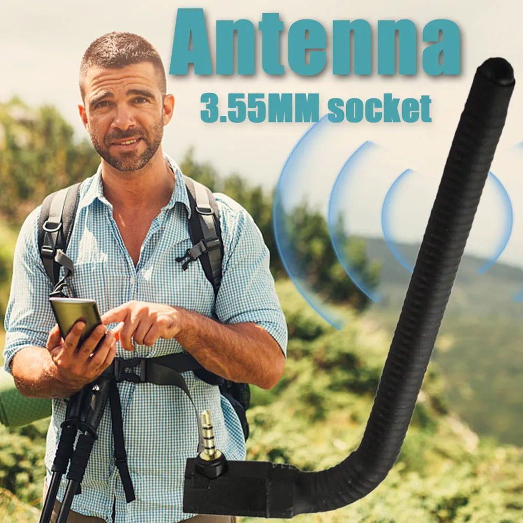 Mobile phone signal enhancement antenna with adsorption mount measuring 13.6 cm long