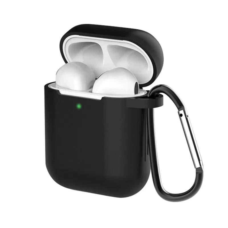 Silicone clamshell covers for Apple AirPods first and second generation in multiple colour options