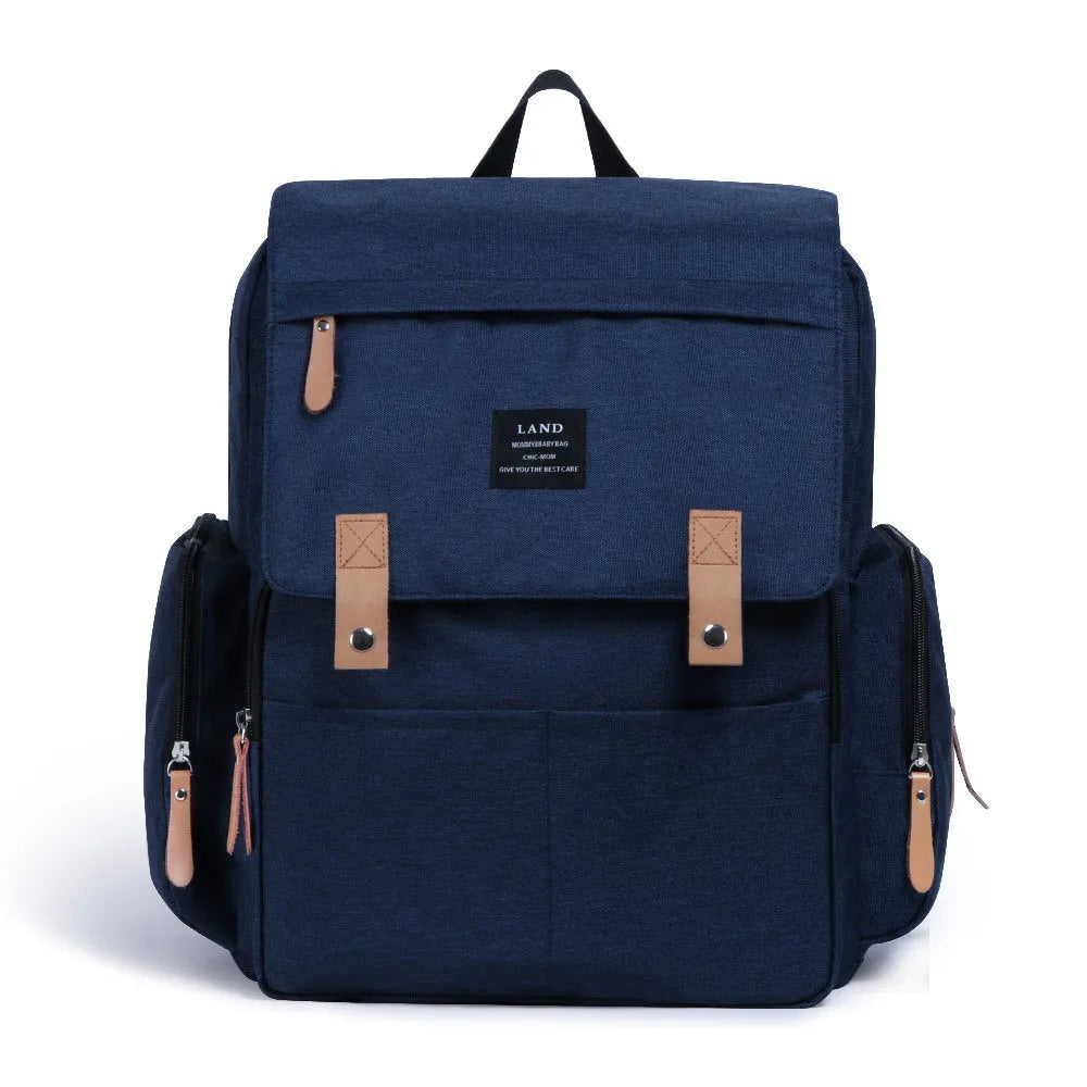 LAND large capacity oxford cloth nappy backpack with changing mat in grey colour