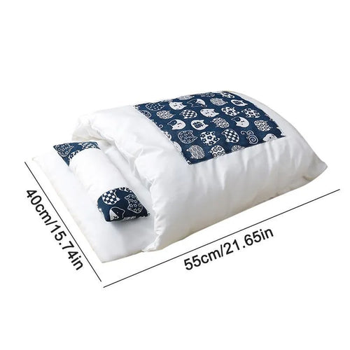Cat bed winter removable sleeping bag with pillow for cats up to 10 kg