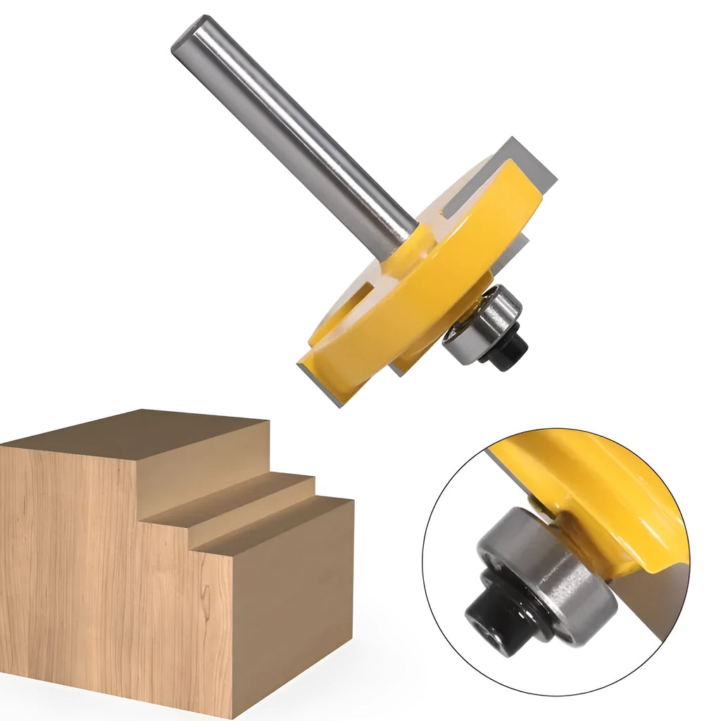 Carbide-tipped door and window step knife router cutter with 8mm round shank