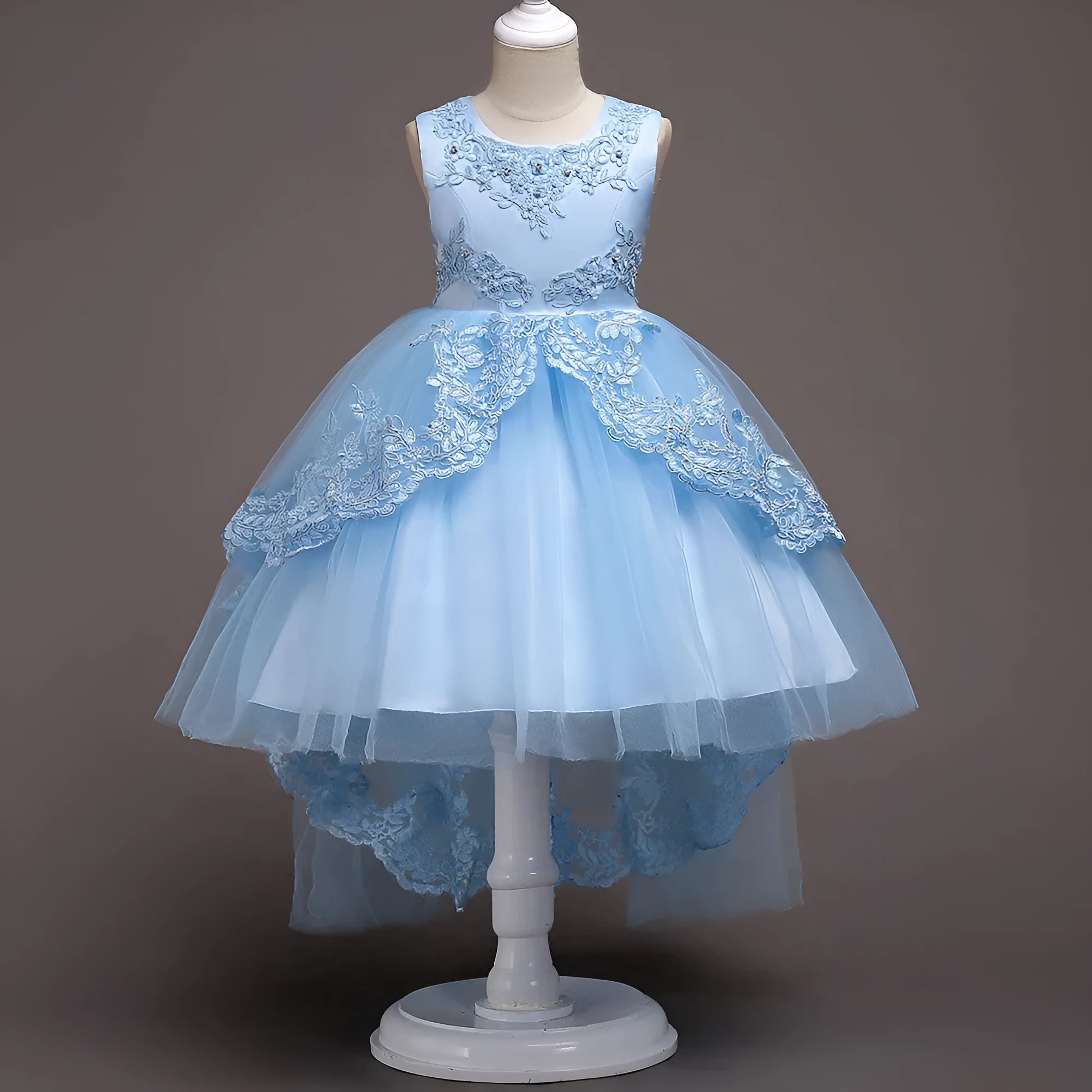 Children's princess dress for girls aged 3-8 years, polyester fibre, available in multiple colours and sizes 110-170cm