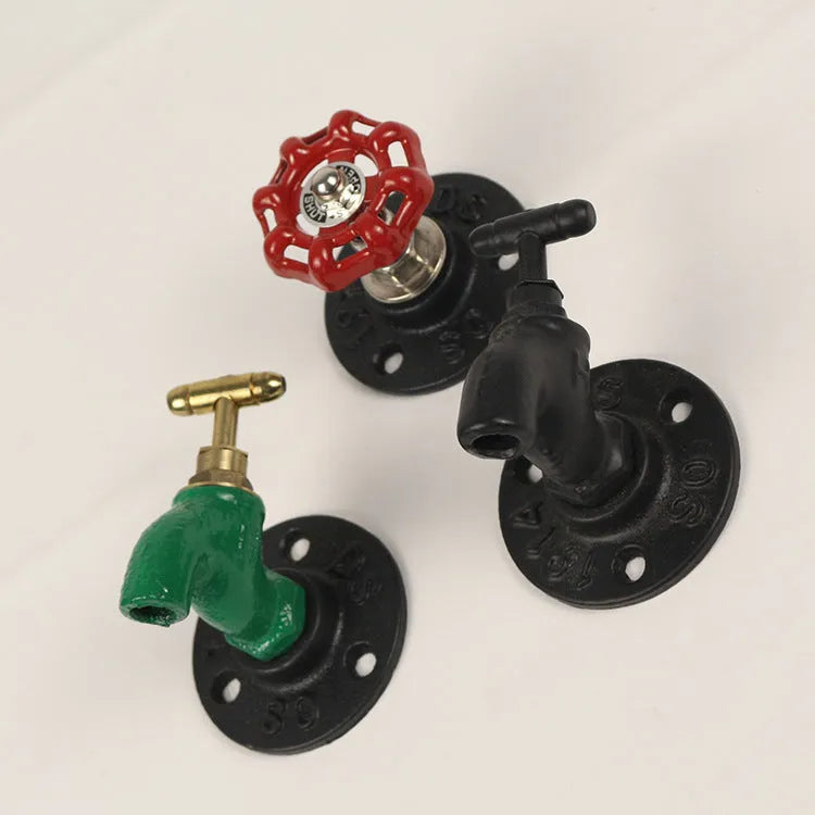 Water pipe style metal towel rack hook with polished finish wall mounted for clothes and towel organisation