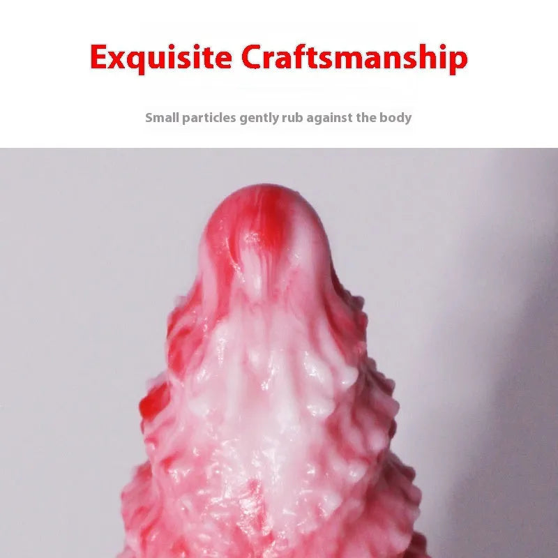 Pink platinum silicone shaped penis women's masturbation device sex toy