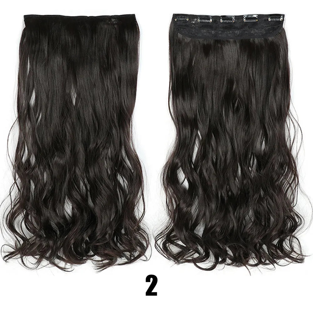 Women's big wavy long curly hair extensions, naturally fluffy with no trace, high temperature wire, picture colour
