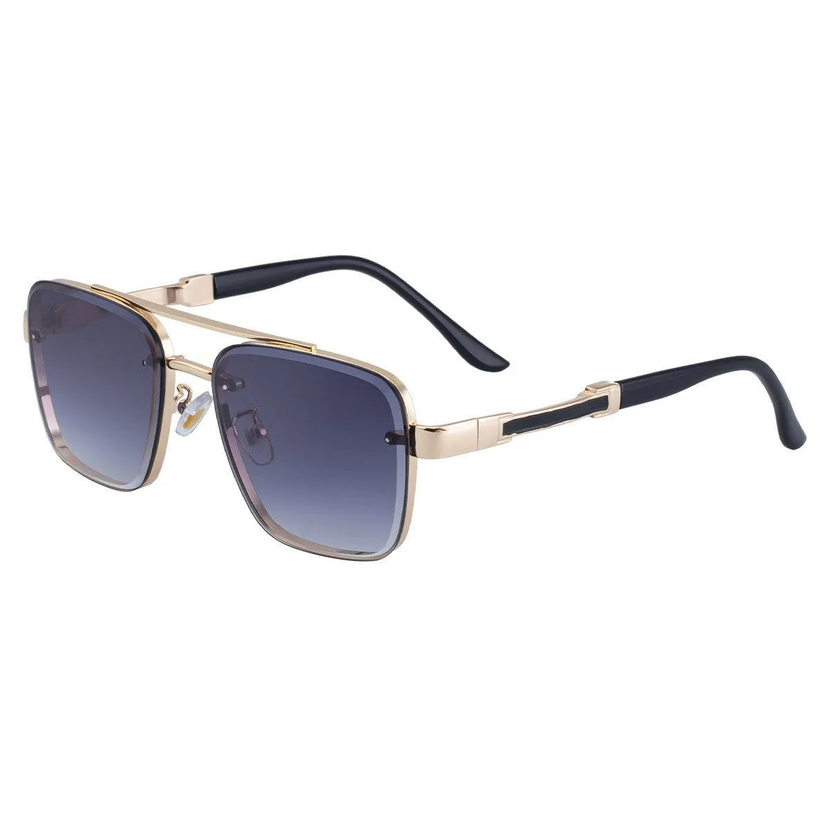 Men's vintage sunglasses with PC lenses in gold gradient blue colour option