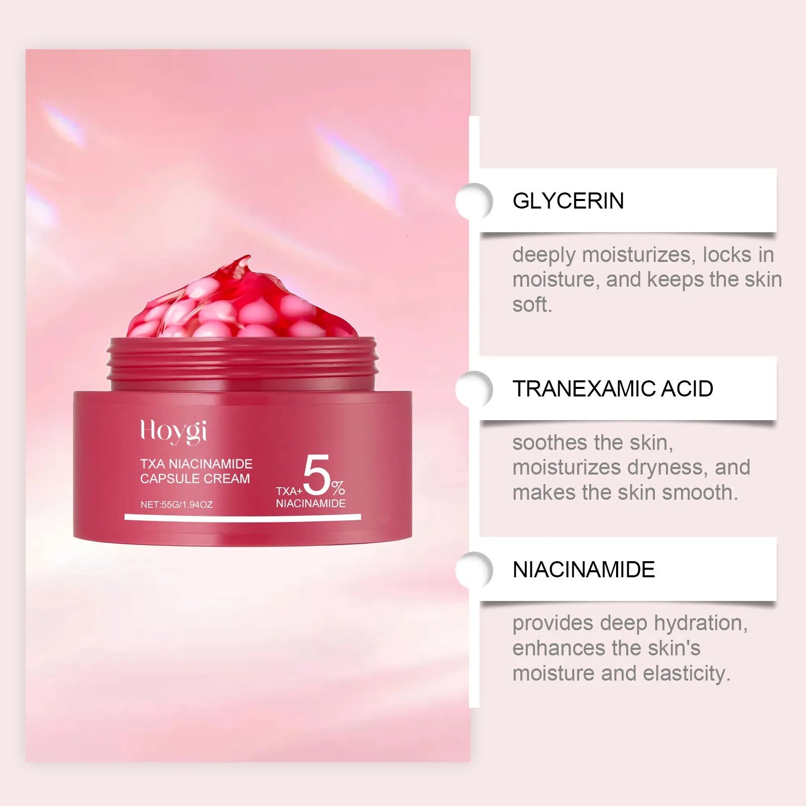 Easy To Absorb Nourishing And Moisturizing Cream 55g in a white tub with blue and white label