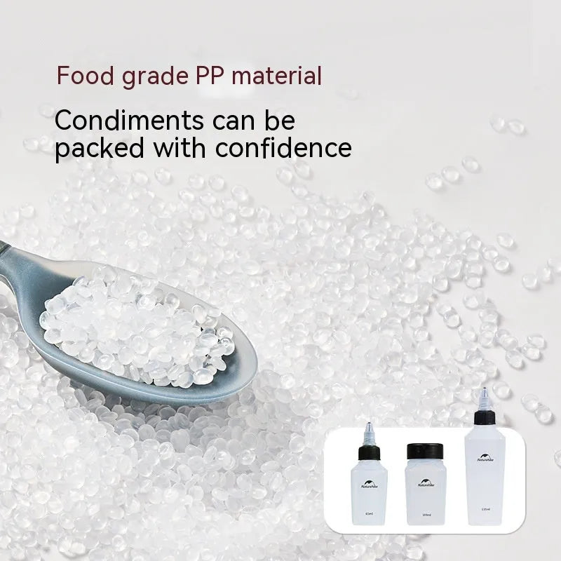 Six-piece portable seasoning bottle set in modern simplicity style made from PP material
