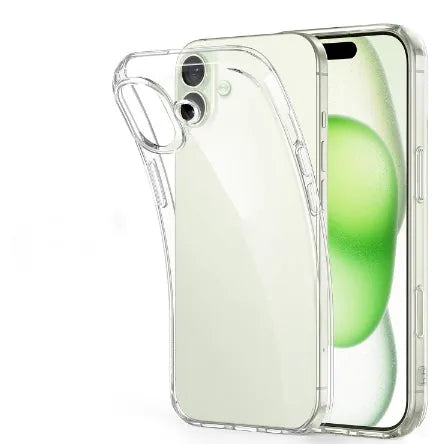 Transparent large hole TPU soft shell phone case for Apple iPhone, clear full cover with drop resistance