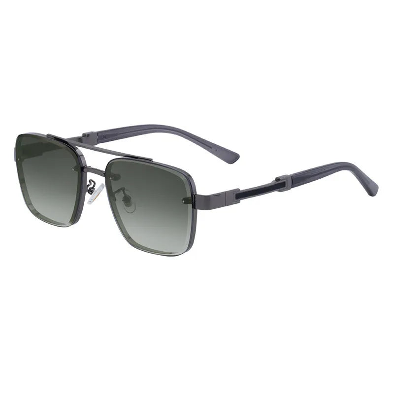 Men's vintage sunglasses with PC lenses in gold gradient blue colour option