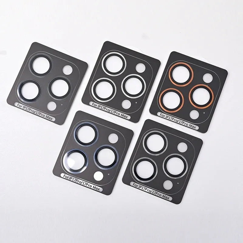 17ProMax Eagle Eye rear camera tempered film lens protector in titanium black for iPhone