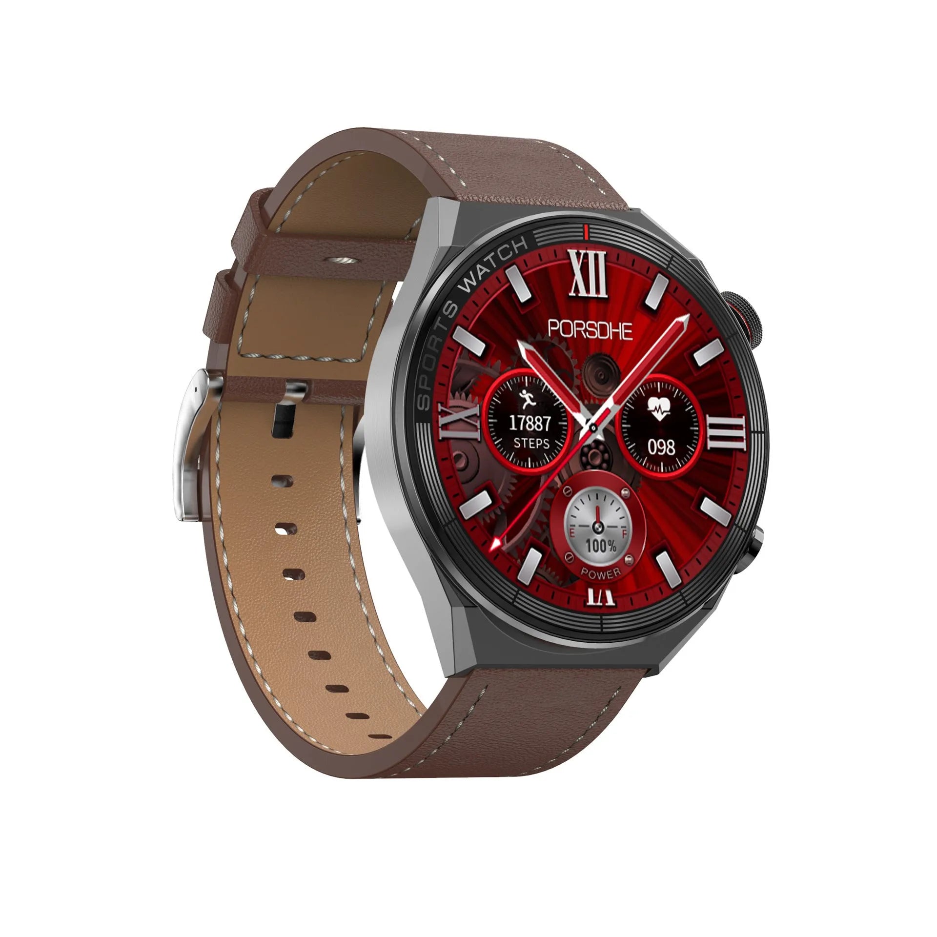 Large screen smart watch with Bluetooth call functionality and IP68 waterproof rating