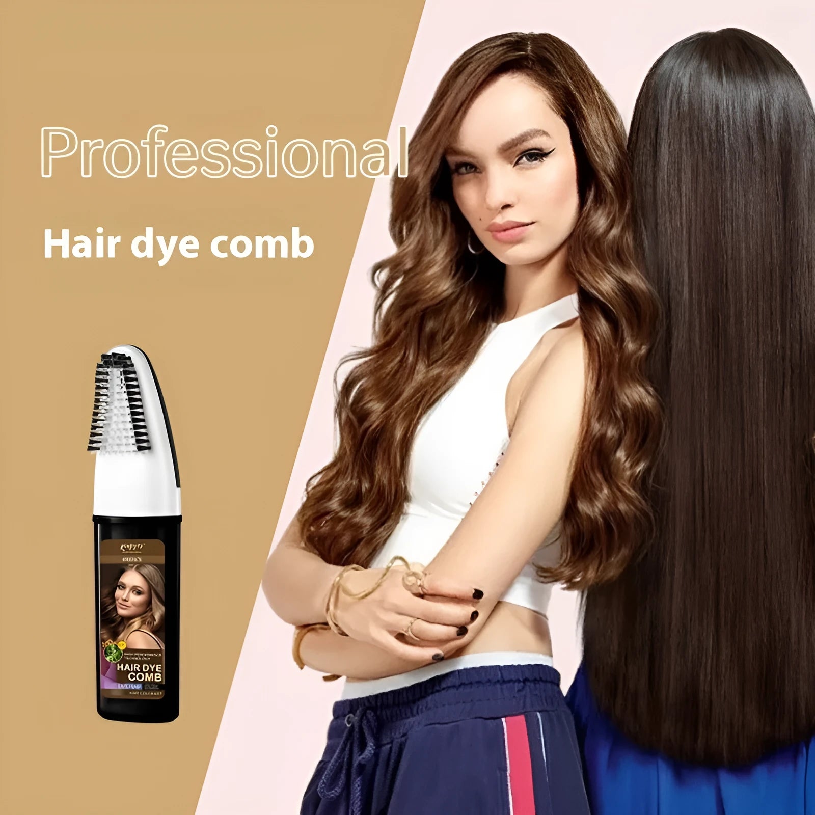 Hair dye comb applicator in choice of Brown, Wine Red or Dark Brown colours containing 200ml of hair dye