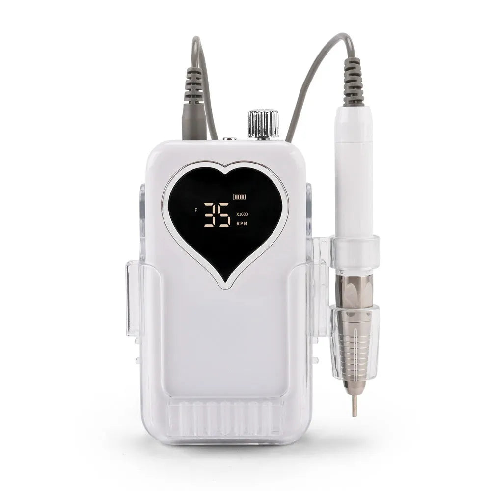 Brushless nail polishing machine with six-piece grinding head set and charger
