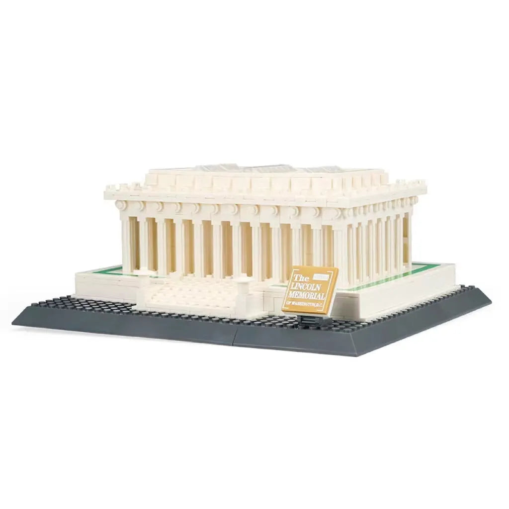 Wange building block street view set with landmark pieces including Eiffel Tower and Big Ben