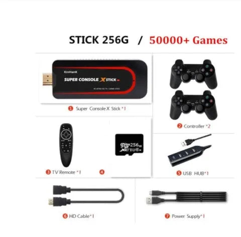 Retro video game console with HDMI port and softcover packaging