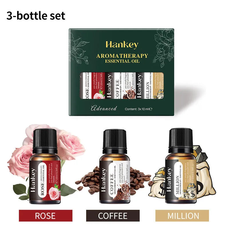 Water-soluble aromatherapy essential oil set in boxed combination packaging