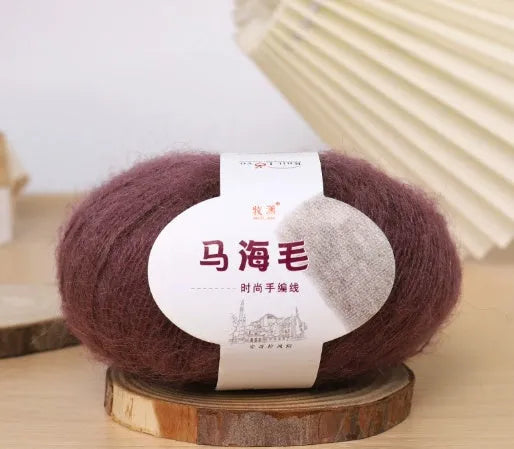 Mohair wool ball for DIY scarf knitting in multiple colour options