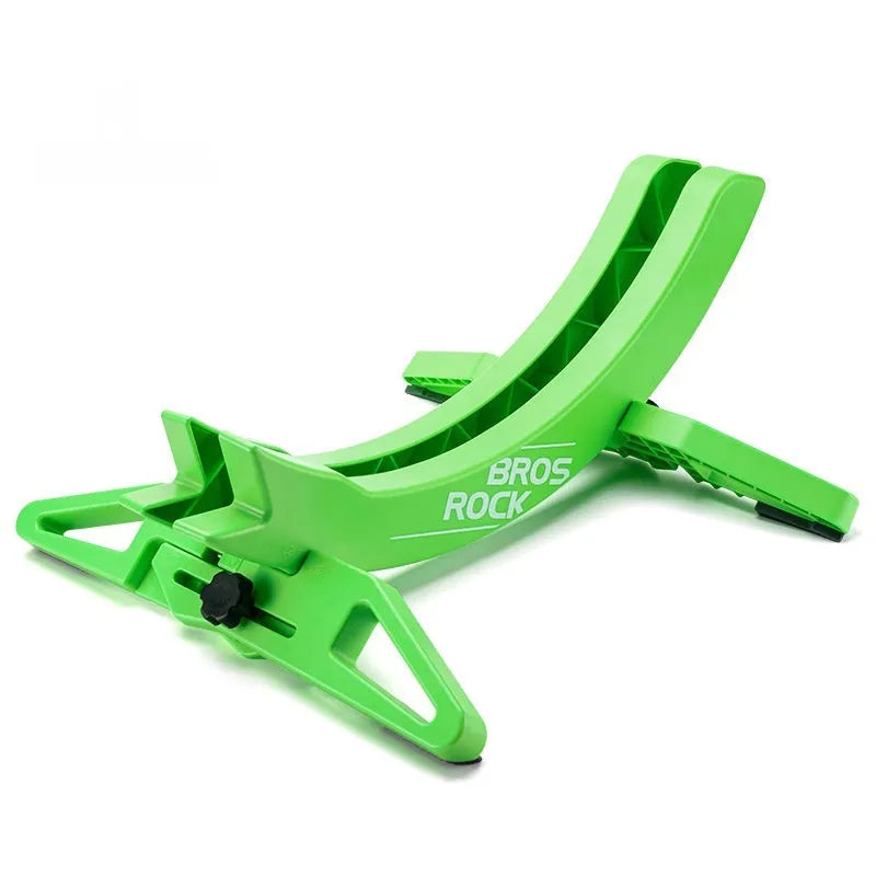 Black and green ABS plastic bicycle wall mount parking rack holder with fixed bracket.