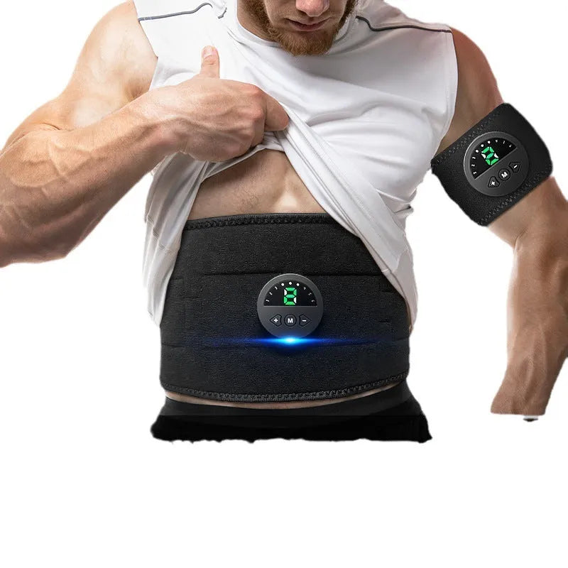 Sauna waist belt with digital display screen for abdominal fitness workouts