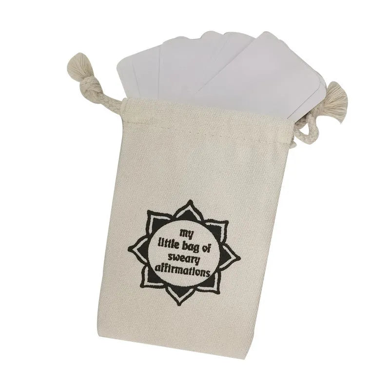 Set of 16 funny affirmation cards with soft colours and healing series design