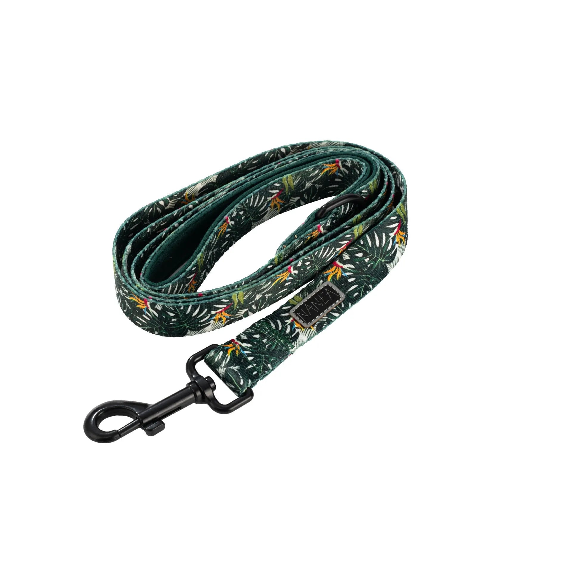 Adjustable pet harness set with six accessories including waste bag in cloth material