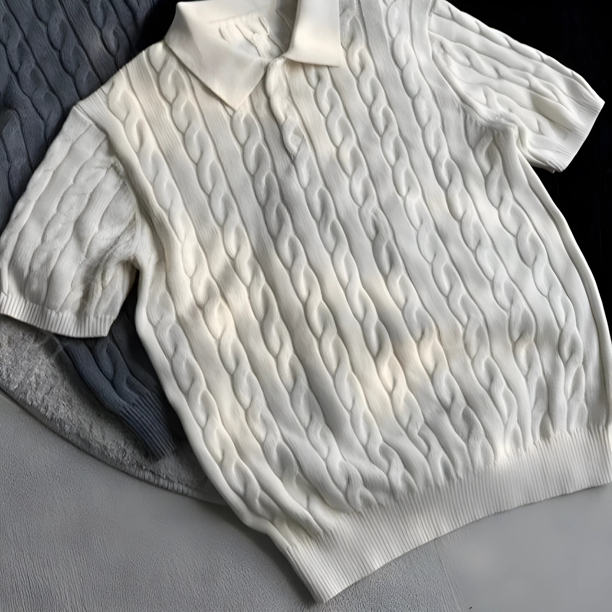Summer twisted long staple combed cotton knitted T-shirt short sleeve in black, gray, and light gray sizes M to 3XL