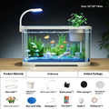 Ecological landscape filter oxygen-making integrated fish tank in luxury black colour on desktop