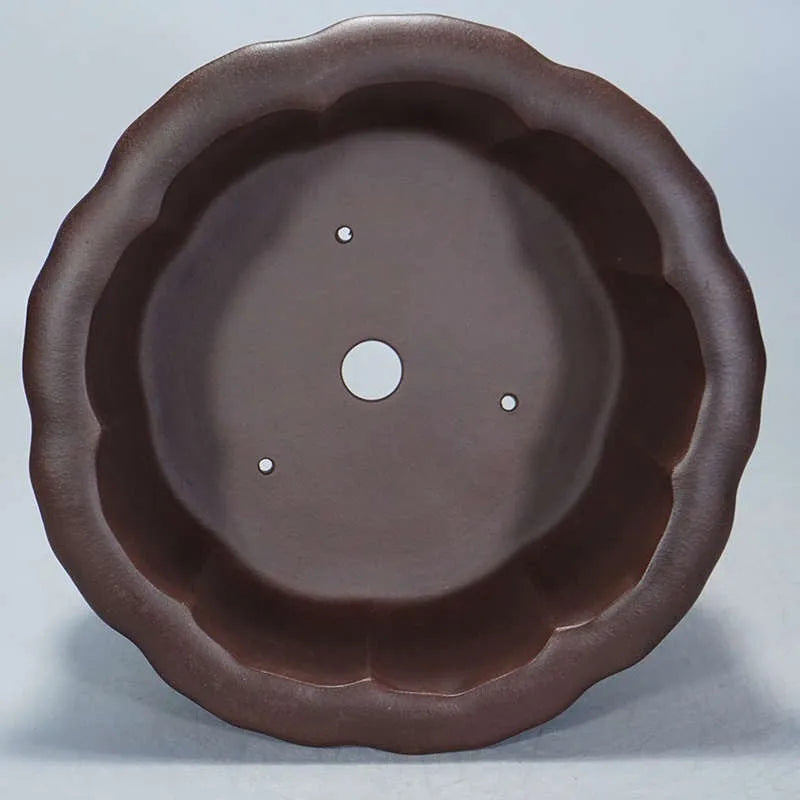 Purple sand succulent bonsai pot 37x37x20cm with antique Chinese classical styling