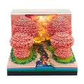 Peach Blossom Forest paper-cut calendar with paper brick cover, 2026 English weekly planner