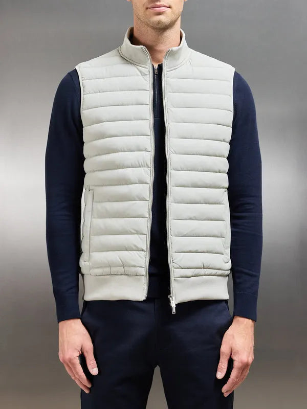 European and American down jacket vest in light stand collar style, corduroy fabric, available in black, light gray, navy blue, sizes M to XXXL