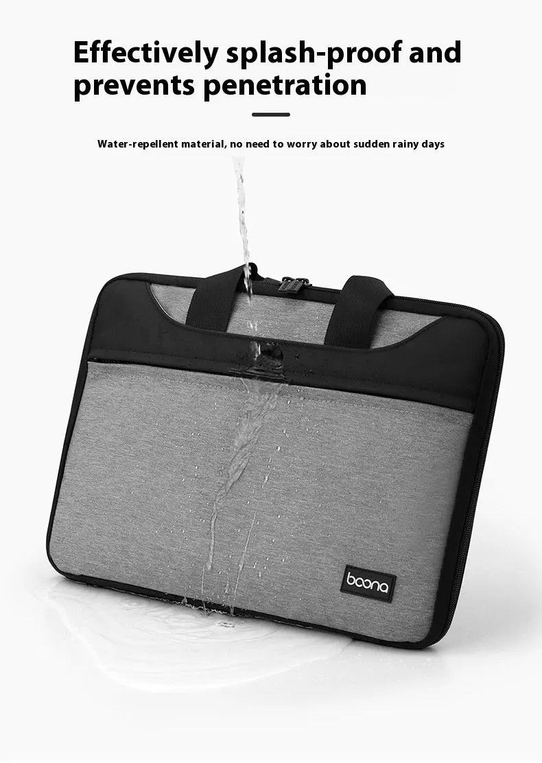 Encapsulate full open and close Oxford cloth laptop bag for men and women business travel, black, fits 15 inch laptop