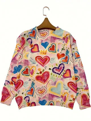 Digital printed loose fit top with lapel collar in polyester fabric available sizes S to 5XL