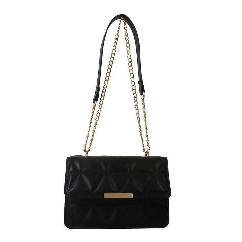 Women's retro PU messenger bag in horizontal square shape with stitching, 19cm x 13cm, rose red colour