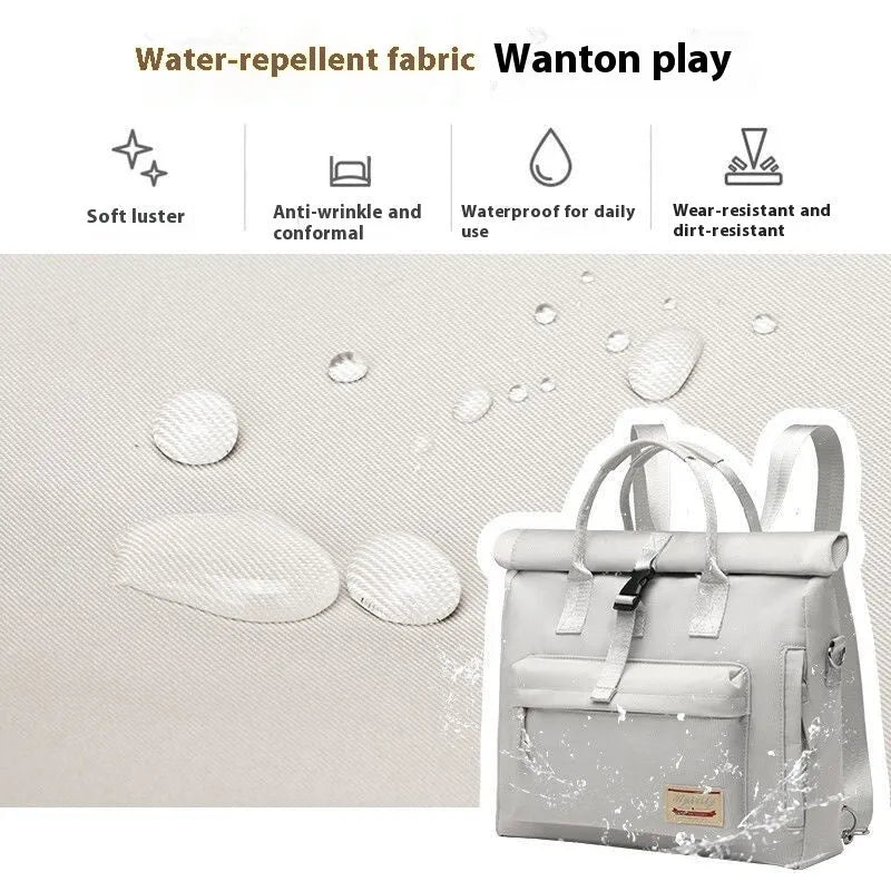 Shockproof inner liner laptop bag in waterproof nylon showing medium and large size options for 13.3-inch to 15.6-inch laptops