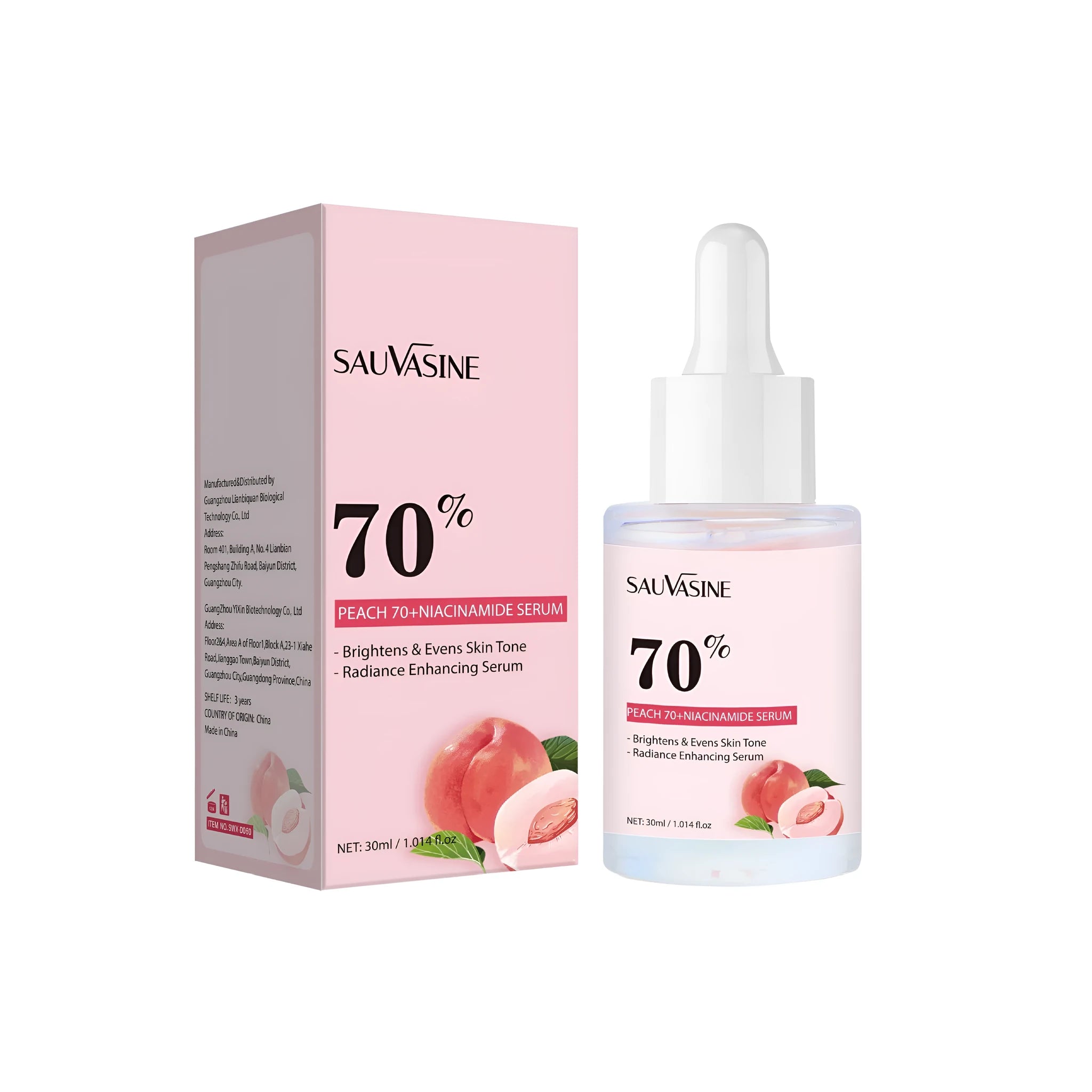 30ml bottle of Nicotinamide Care Solution for skin hydration and moisturising.