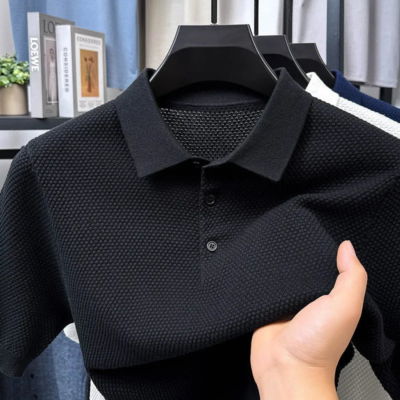 Men's loose fit cotton short sleeve pullover sweater in various colours and sizes
