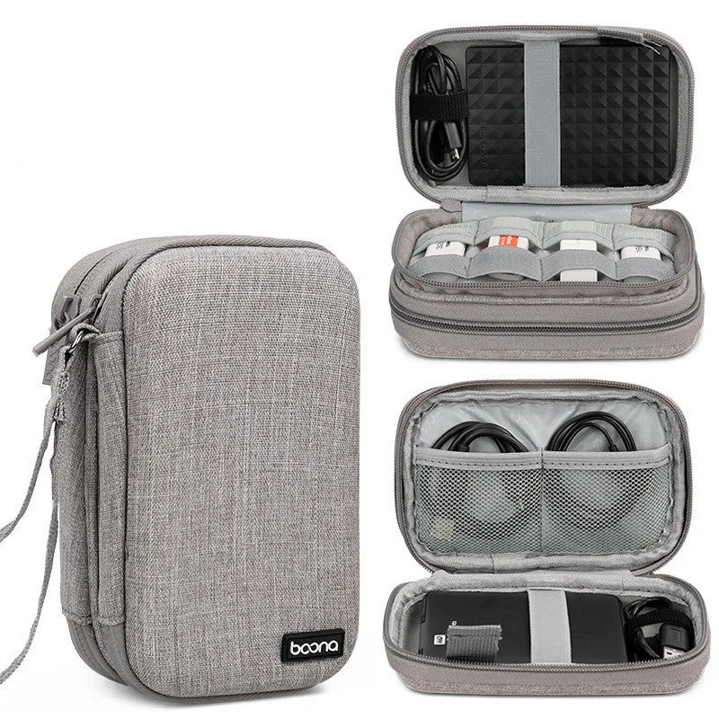 Black Oxford cloth 2.5-inch hard disk protective cover with sewing construction