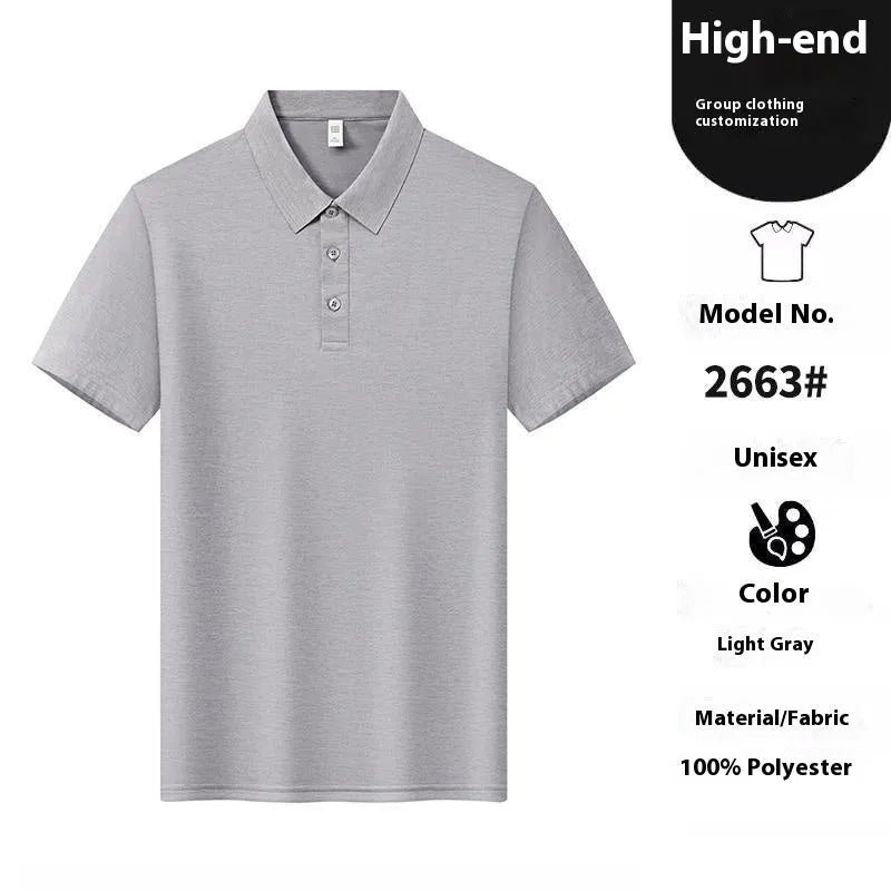 Men's solid colour seamless lapel t-shirt in black, slim fit, short sleeves, front view