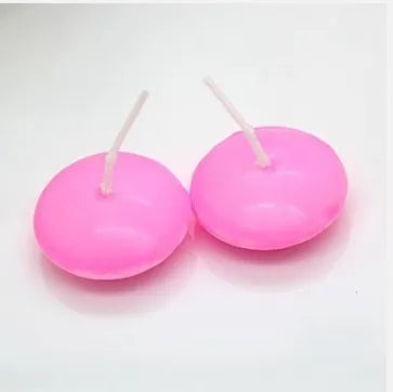 Ivory white cylindrical floating candles made of paraffin wax in a 10 pack for wedding decor