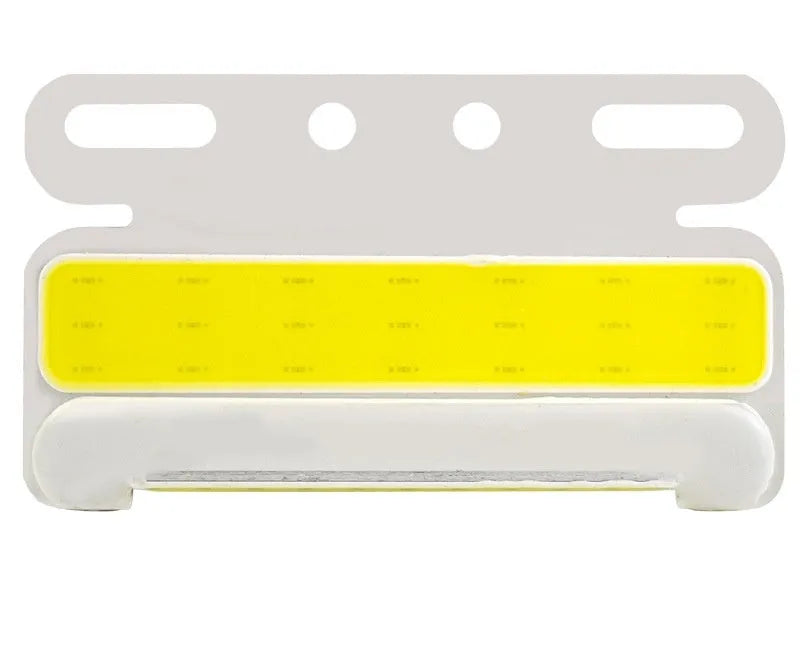 COB LED truck side light in aluminium housing for 12V 24V vehicles, shown in multiple colour options.