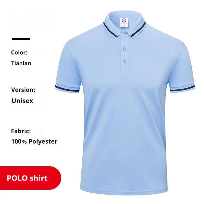 Summer waiter workwear top in cotton blend polyester, available in eight colours, front view on model