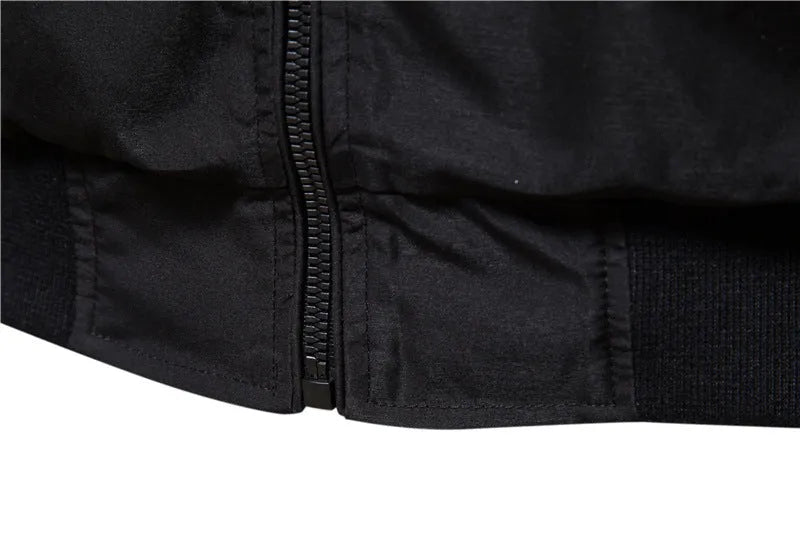 Men's thin casual jacket in polyester fabric showing solid colour design