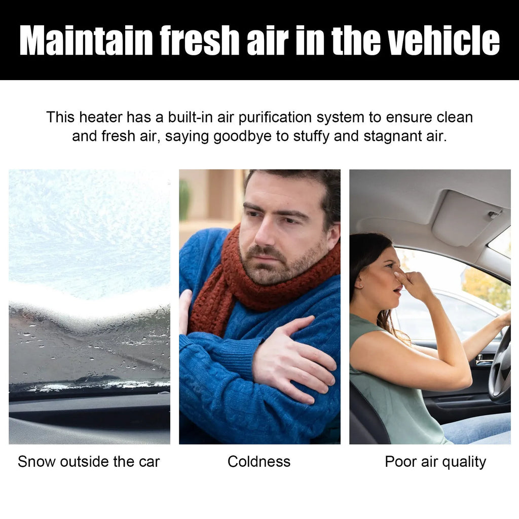 Portable miniature vibration radiator in black or red for car heat dissipation, 5.1 by 6 cm.