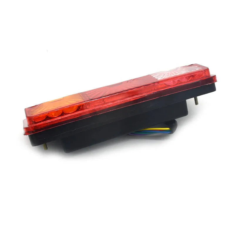Black semi-closed taillight for electric tricycles, showing 200mm width and 70mm height.