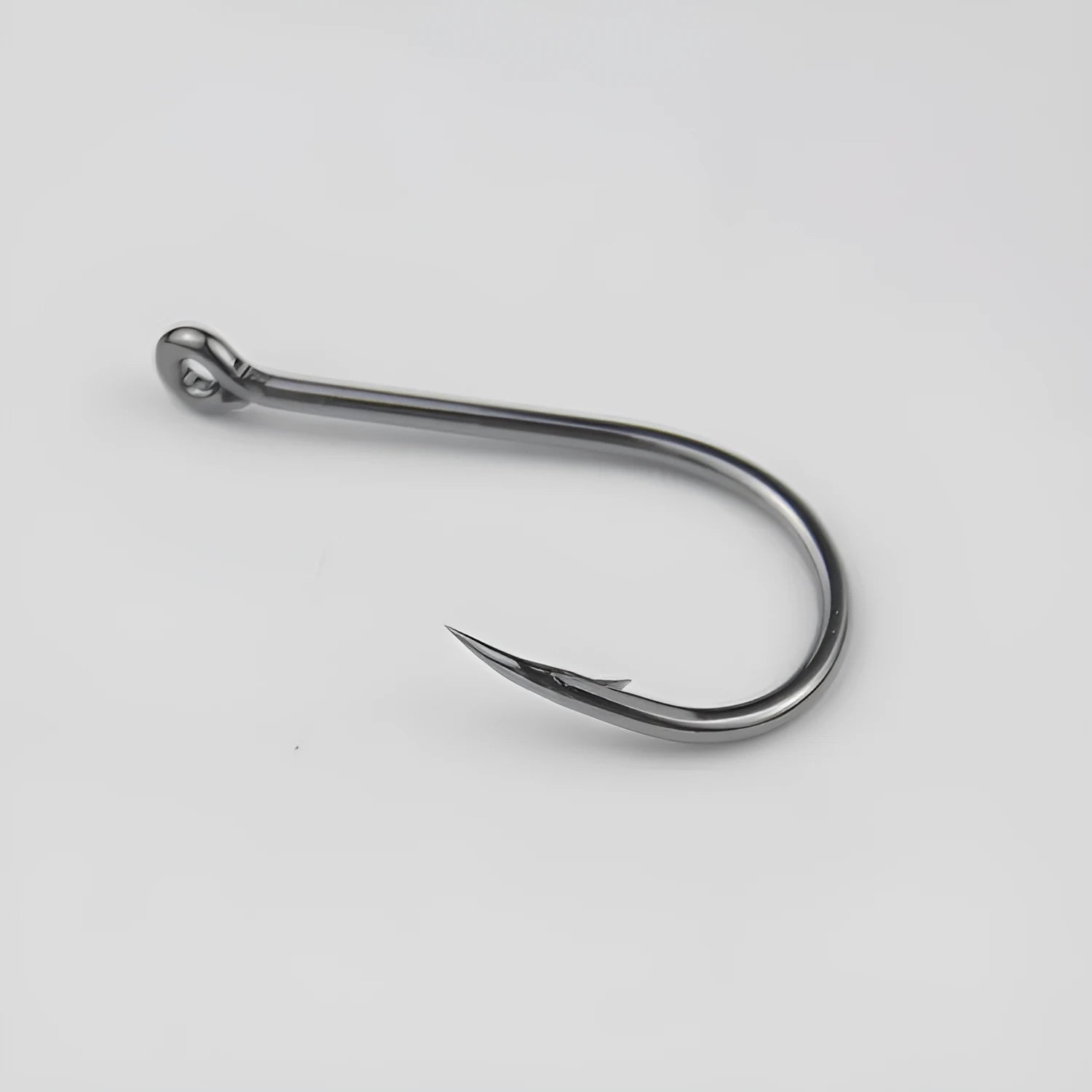 Alloy carbon steel barbed fishing hooks with ring eyes in various sizes for rock and sea fishing