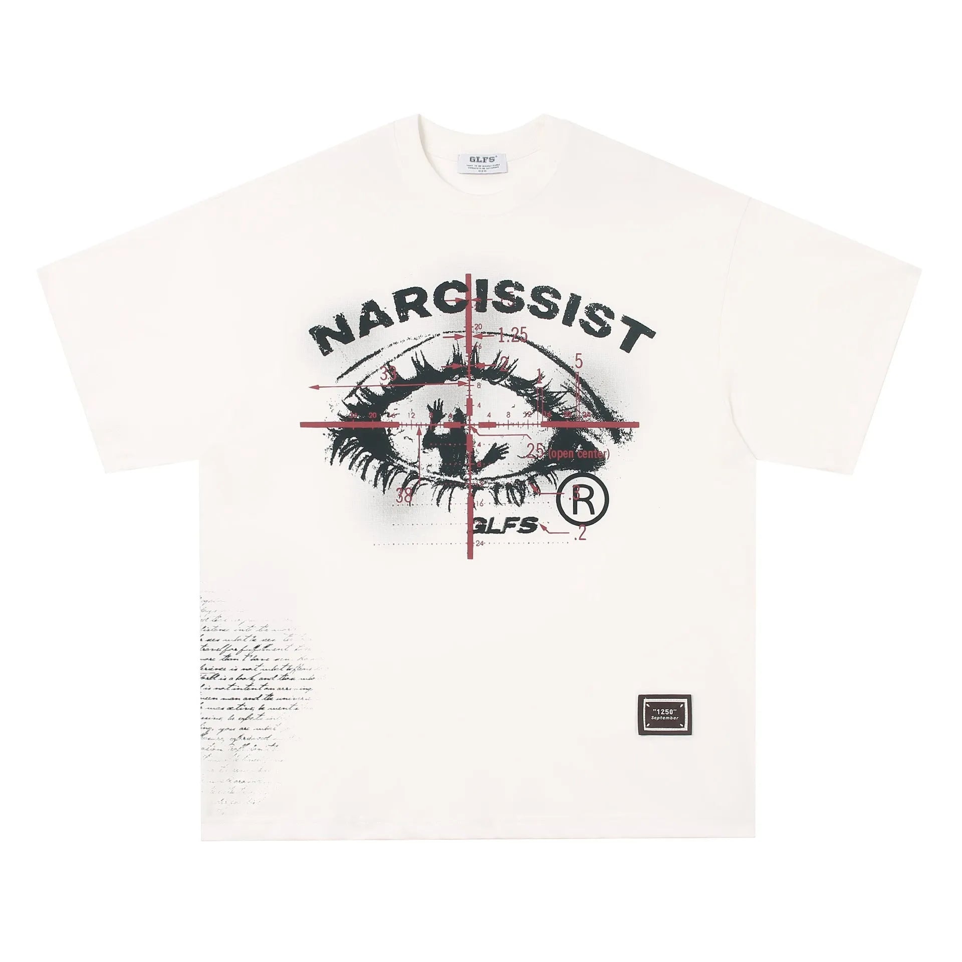 Retro hip hop gothic letter T-shirt in pure cotton black or white for teenagers