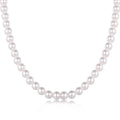 Women's sterling silver necklace with a pearl pendant on silver chain